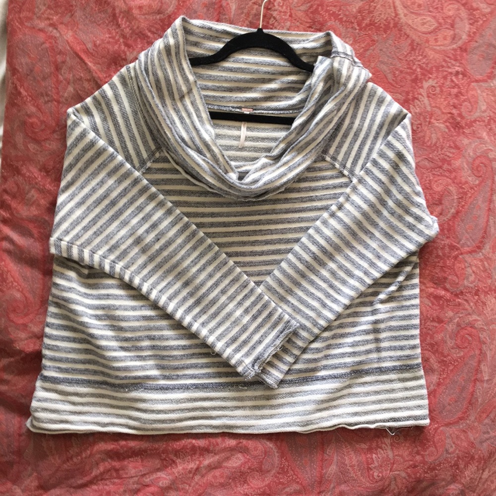 Free People Striped Cal neck